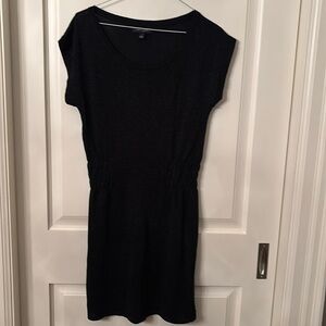 Banana republic black sparkly round neck knit dress in S